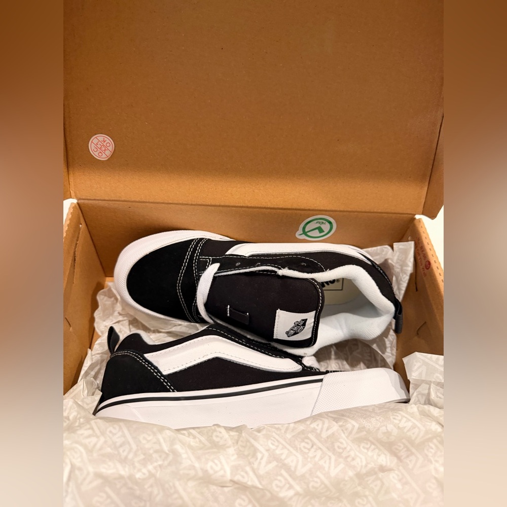 Vans Kids Black and White Sneakers